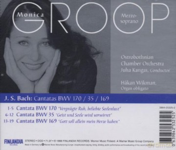 Johann Sebastian Bach: Cantatas 170, 35, 169 [CD]