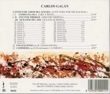 Galan: Cantico De Amor Del Suicida [CD]