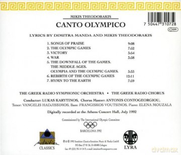 Mikis Theodorakis: Canto Olympico [CD]