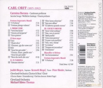 Orff: Carmina Burana [CD]
