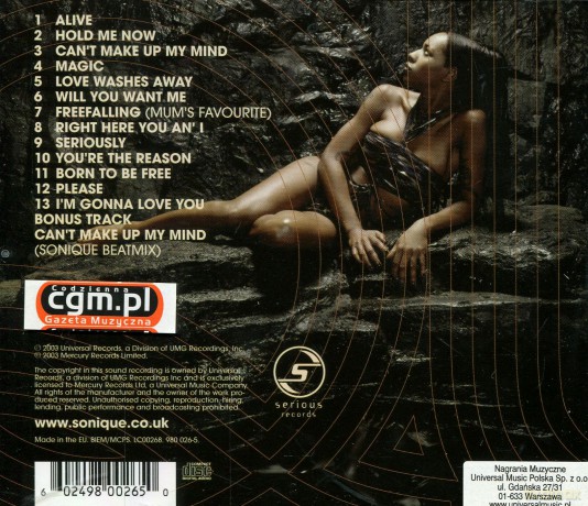 Sonique: Born To Be Free [CD]