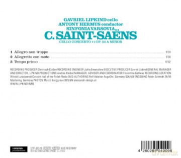 Gavriel Lipkind: Cello Heroics, Vol. 3: Saint-SaNs Cello Concerto, No. 1 [CD]