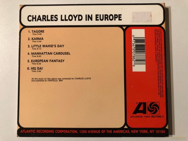 Charles Lloyd: Charles Lloyd in Europe [CD]