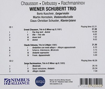 Chausson: Chausson, Debussy and Rachmaninov: Piano Trios [2CD]