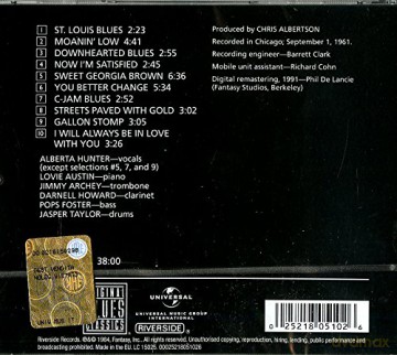 Alberta Hunter: Chicago:the Living [CD]