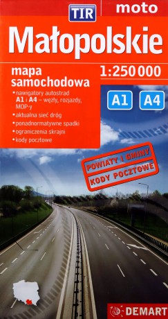 Małopolskie TIR - mapa samochodowa [KSIĄŻKA]