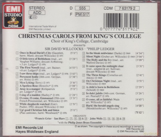 Ledger: Christmas Carols From King's College Cambridge [CD]