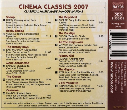 Cinema Classics 2007 [CD]
