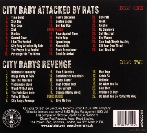 Gbh: City Baby Attacked By Rats/City Baby S Revenge (digipack) E [2CD]