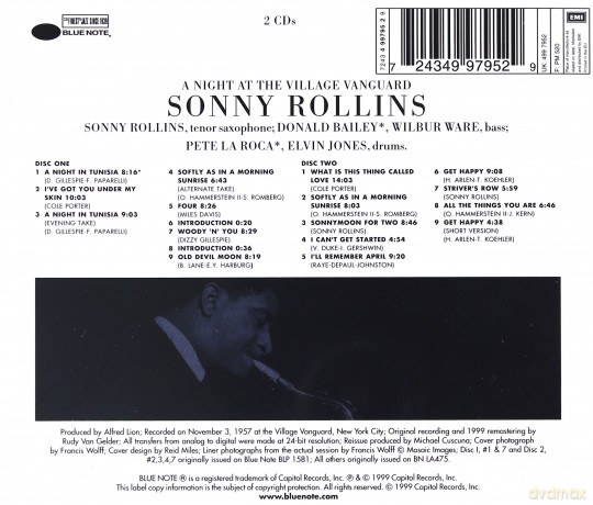 Sonny Rollins: A Night At The Village Vanguard [2CD]