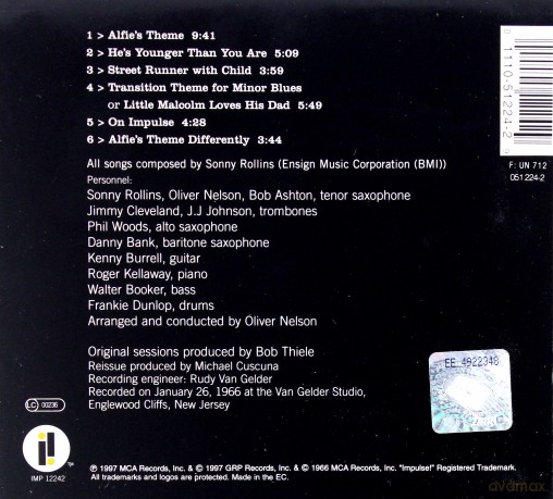 Sonny Rollins: Alfie (digipack) [CD]