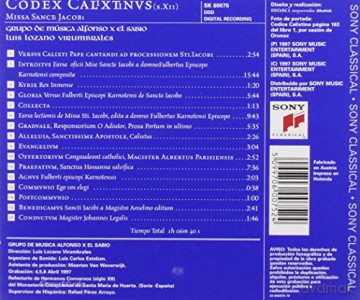 Alfonso X El Sabio: Codex Calixtinus [CD]