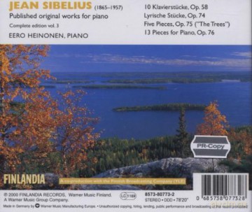 J. Sibelius: Complete Edition vol.3 [CD]