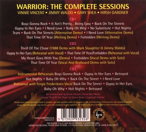 Warrior Featuring Vinnie Vincent: Complete Sessions - 3cd Digipa [3CD]