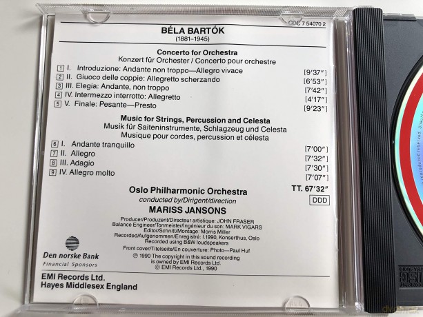 Oslo Po: Concerto for Orchestra [CD]