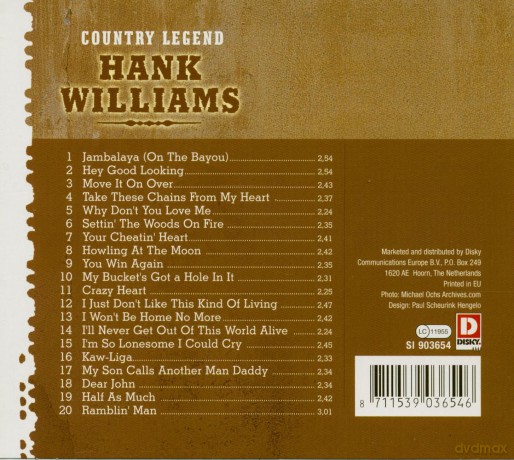 Hank Williams: Country Legend [CD]