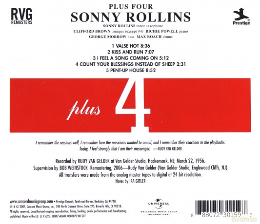 Sonny Rollins: Plus Four (Remasters) (RVG) [CD]