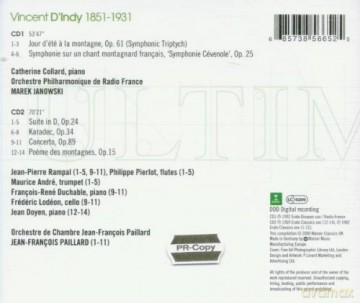 Marek: d'indy: Orchestral Works [CD]