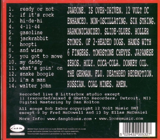 Jawbone: Dang Blues [CD]