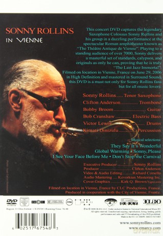 Sonny Rollins: Sonny Rollins In Vienne [DVD]
