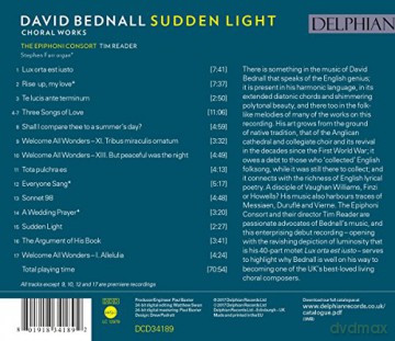 D. Bednall: David Bednall: Sudden Light [CD]