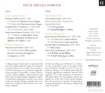 Michel Bouvard: Deux SiCles D Orgue - La Chapelle Royale Du ChTeau De Versailles [2CD]