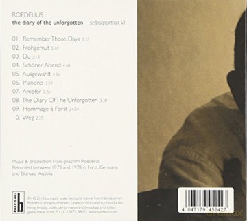 Hans-Joachim Roedelius: Diary of the Unforgotten: Selbstportrait Vi [CD]