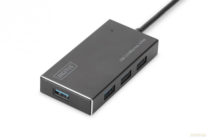 Usb Hub 4port Usb 3.0: Digitus Da702401 Hub 3 Porte, Nero [CD]