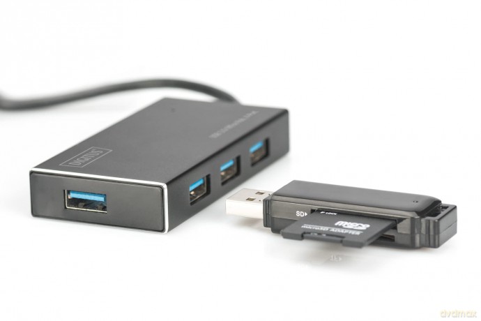 Usb Hub 4port Usb 3.0: Digitus Da702401 Hub 3 Porte, Nero [CD]