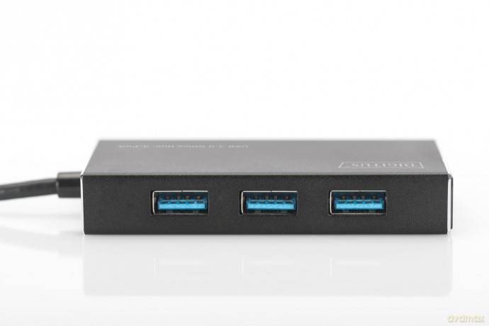 Usb Hub 4port Usb 3.0: Digitus Da702401 Hub 3 Porte, Nero [CD]