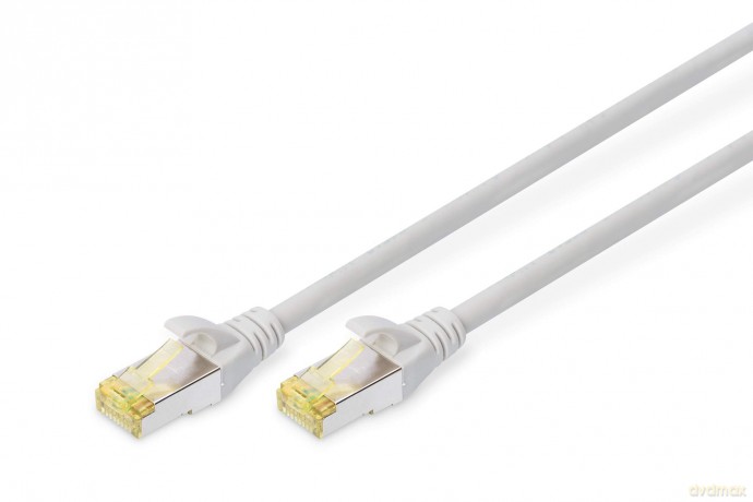 Patchk.Cat.6a 2m Grau: Digitus Dk1644a020 Cavo Rete S-Ftp Cat.6a Doppia Schermatura Lsoh, 2 Mt, Grigio [CD]