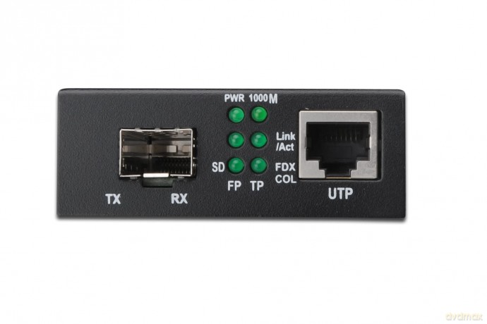 Media Conv.Sf: Digitus Dn82130 Convertitore 10/100/1000 Gigabit Media Converter Rj45 Fibra Ottica Con Modulo Sfp [CD]