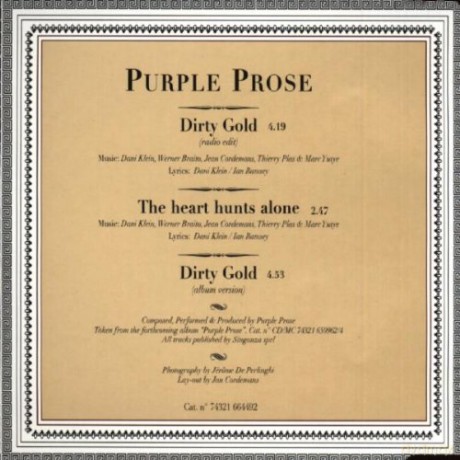Purple Prose: Dirty Gold [CD]