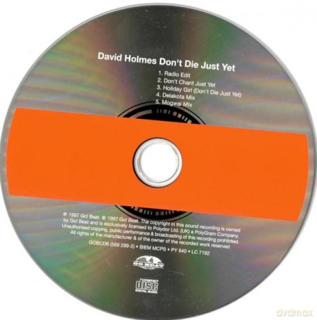 David Holmes: Don't Die Just Yet#1 [CD]