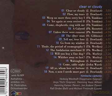 Himlischecantorey: Dowland Clear or Cloudy [CD]
