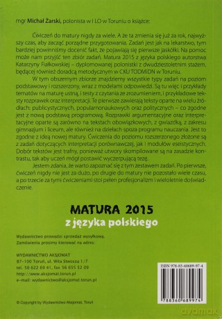 Matura 2015 Język Polski ćwiczenia ZPiR [KSIĄŻKA]