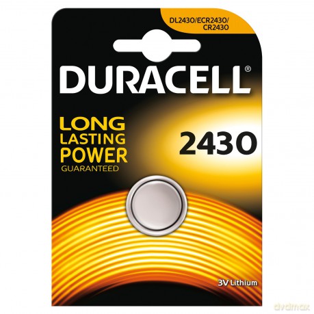 Knoopcel Duracell 2430 Bls1: Duracell-Set Di 3 Pile A Bottone Al Litio Cr 2430, Confezione Da 3 V, 1 [CD]
