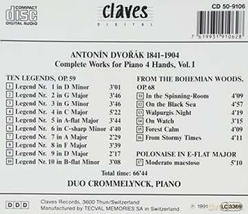 Antonin Dvorak: Dvorak: Works for Piano Four Hands 1, Ten Legends, Bohemian Woods, Polonaise [CD]