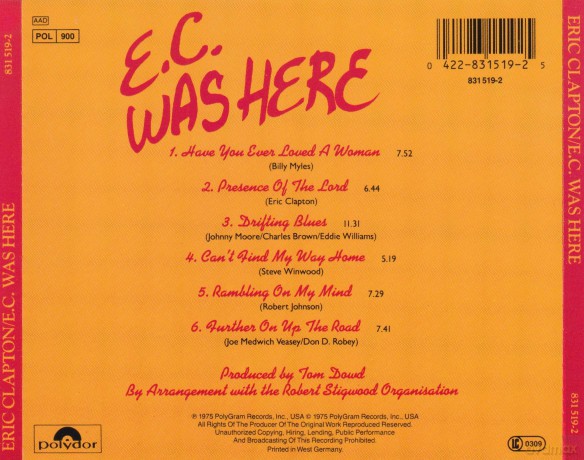 Eric Clapton: E.c. Was Here [CD]