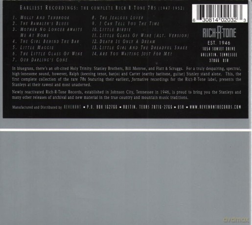 The Stanley Brothers: Earliest Recordings: Complete Rich-R-Tone 78s [CD]