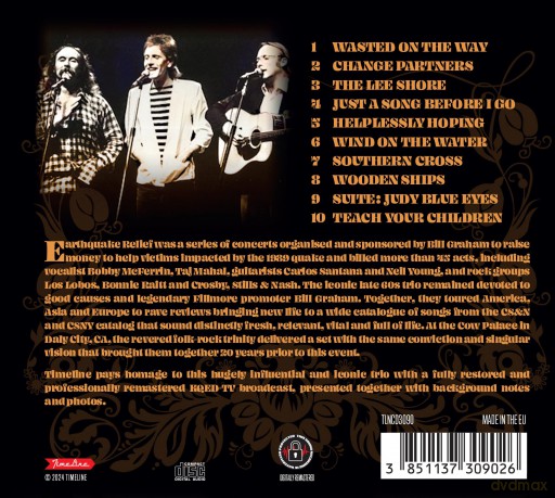 Crosby Stills & Nash: Earthquake Relief Concert, Daly City, California 1989 [CD]