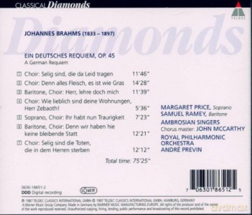 Johannes Brahms: Ein Deutsches Requiem [CD]