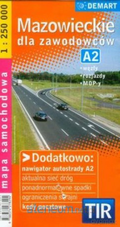 Mazowieckie dla zawodowców TIR mapa samochodowa [KSIĄŻKA]