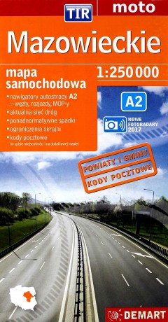 Mazowieckie dla zawodowców TIR mapa samochodowa [KSIĄŻKA]