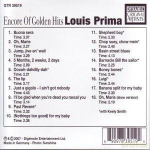 Louis Prima: Encore of Golden Hits [CD]