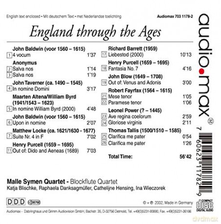 Malle Symen Quartett: England Through the Ages [CD]