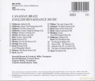 Canadian Brass: English Renaissance Music [CD]