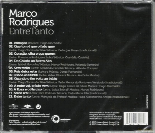 Marco Rodrigues: Entretanto 2013 [CD]