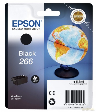 Epson: Epson Original T266 Tintenpatrone Globus, Singlepack Schwarz [CD]