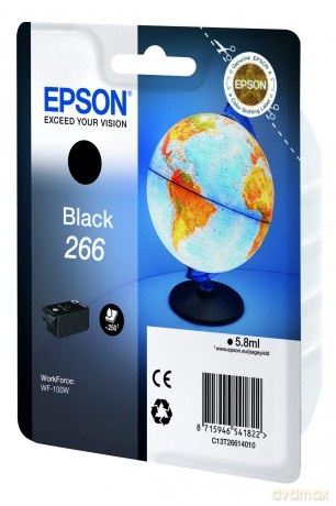 Epson: Epson Original T266 Tintenpatrone Globus, Singlepack Schwarz [CD]